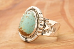 Genuine Number 8 Mine Turquoise Sterling Silver Ring